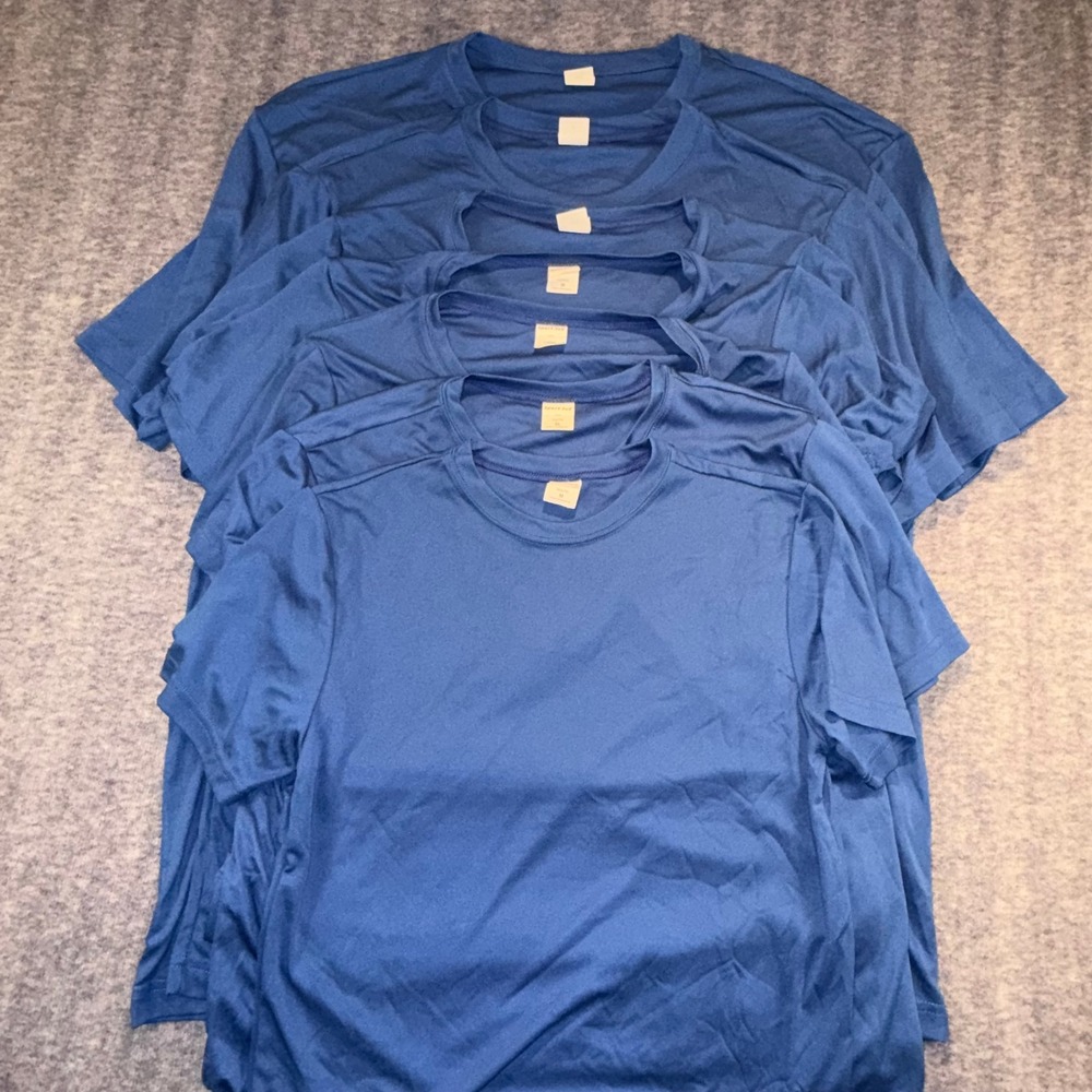 Sport-Tek T-Shirt Jersey Blue Short Sleeve Athletic Performance Lot of 7 Mix